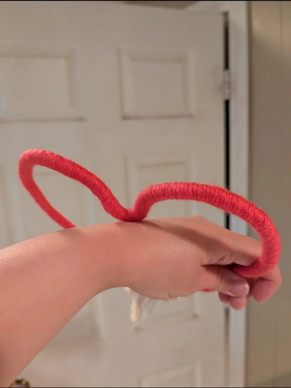Pink Heart-Shaped Rope Decor